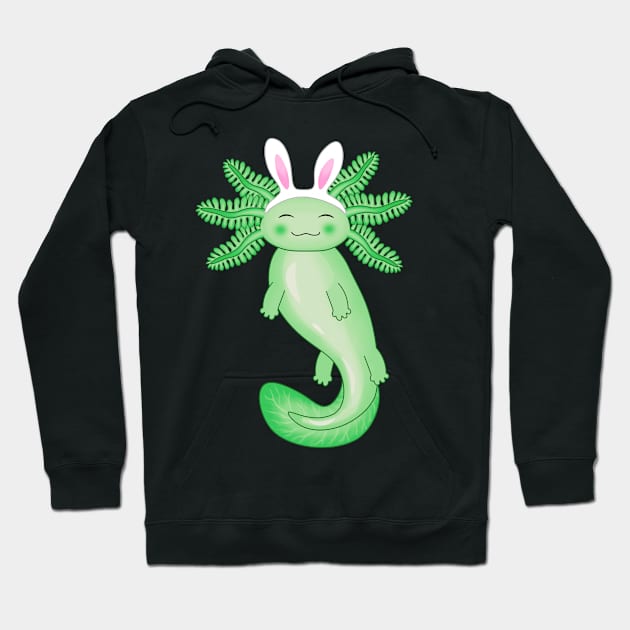 Green Axolotl Hoodie by Purrfect